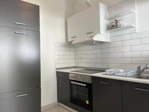 Η κουζίνα ή μικρή κουζίνα στο Elvi Apartments