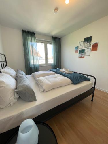 En eller flere senge i et værelse på City-Apartment mit Theaterblick