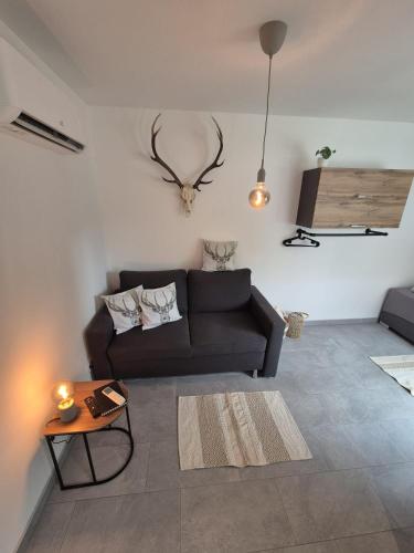 Ruang duduk di Tiny House Am Goldbach