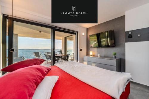 Jimmys Beach Privlaka - direkt am Meer, tollem Blick und beheiztem Pool
