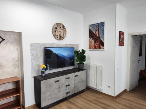 TV a/nebo společenská místnost v ubytování Appartamento RALUCA