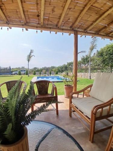 Бассейн в Casa de Campo Bamboo con Piscina temperada или поблизости