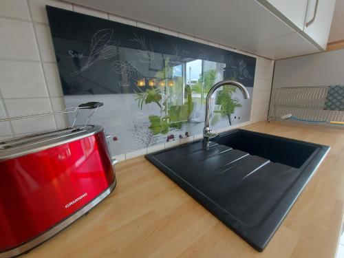 Kuchyň nebo kuchyňský kout v ubytování Ruhiges & zentrales Loft in Lörrach