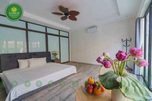 Katil atau katil-katil dalam bilik di Lotus Hotel Vuon Vua Phu Tho