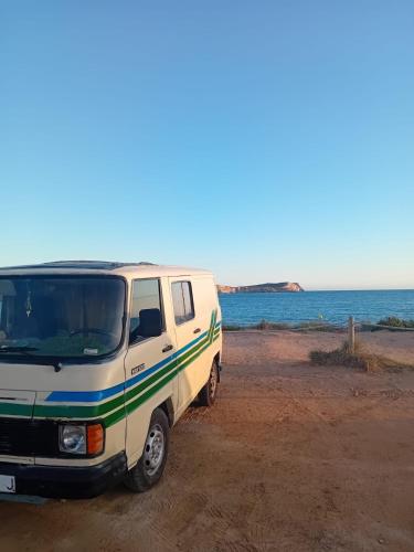 Vintage Camper Van Explore Driving Mallorca - full equip