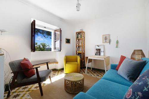 Et opholdsområde på Casa Limao old city Aljezur charming house with private patio and marvelous view