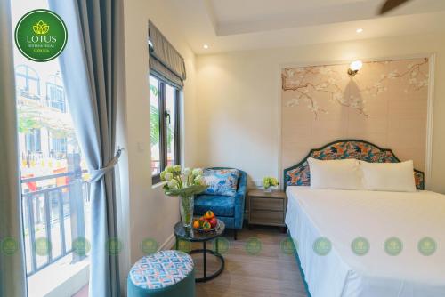 Katil atau katil-katil dalam bilik di Lotus Hotel Vuon Vua Phu Tho