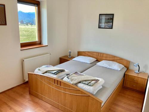 Postel nebo postele na pokoji v ubytování Pension Hofberg