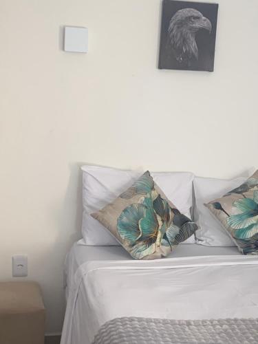 Postel nebo postele na pokoji v ubytování Luz da Lua Beach House São Miguel do Gostoso