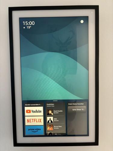 a picture of a website in a frame on a wall at Waldklang Panorama in Alpirsbach