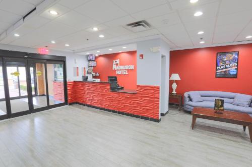 a lobby of a hospital with a waiting room at Days Inn by Wyndham Calumet Park in Calumet Park