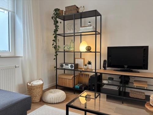 TV o dispositivi per l'intrattenimento presso Appartement lumineux avec jardin proche du centre