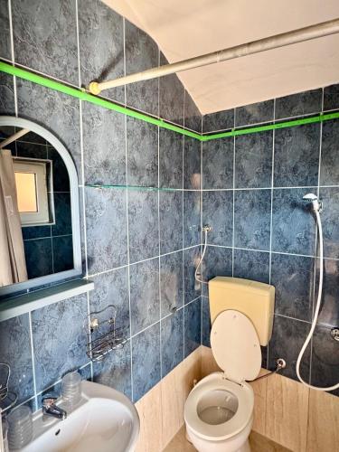 a bathroom with a toilet and a sink at Apartments Zeneva in Donji Štoj