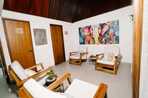 Zona de estar de Hotel Ocotal Bed & Breakfast
