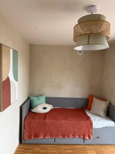 Postel nebo postele na pokoji v ubytování Villa auf der Klippe