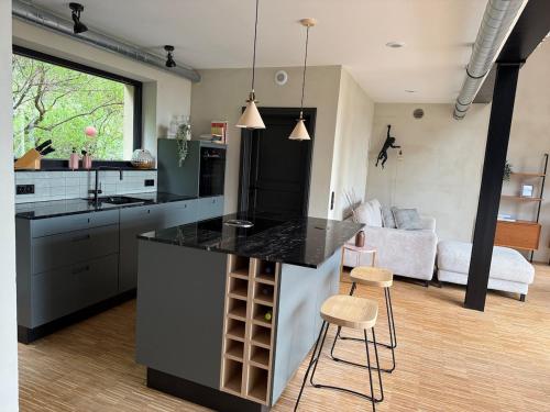 Kuchyň nebo kuchyňský kout v ubytování Villa auf der Klippe