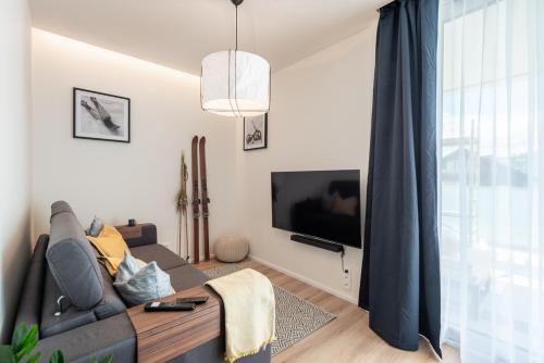 TV a/nebo společenská místnost v ubytování Endemit Apartment