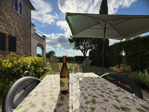 Taman di luar Podere Morena with sea view, private garden, by ToscanaTour Luca