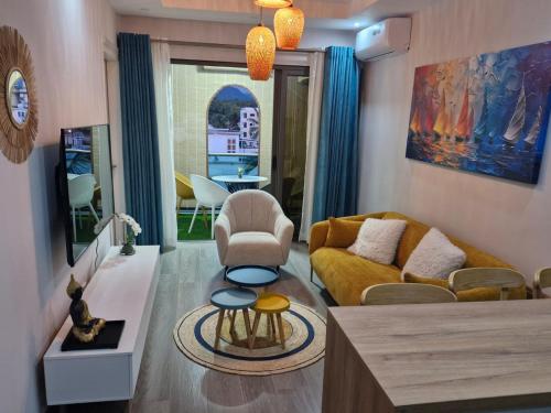 Posezení v ubytování Mountain View Retreat