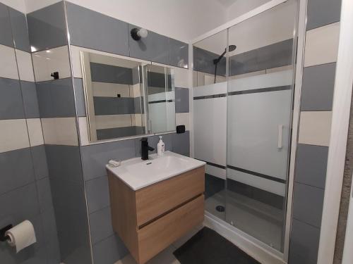 Kúpeľňa v ubytovaní la perla dello ionio