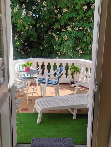 Gîte Le Marronnier au calme, parking, terrasse, clim - commerces à 150m - près de Colmar - route des vins ,vue sur espace vert et montagne