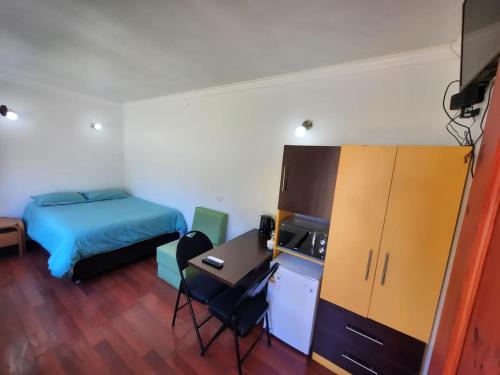 Kuchyň nebo kuchyňský kout v ubytování Cabañas Pucón - 3 tipos para 2 o 4 personas