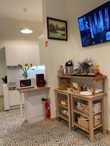 Dapur atau dapur kecil di Orbit Panzió