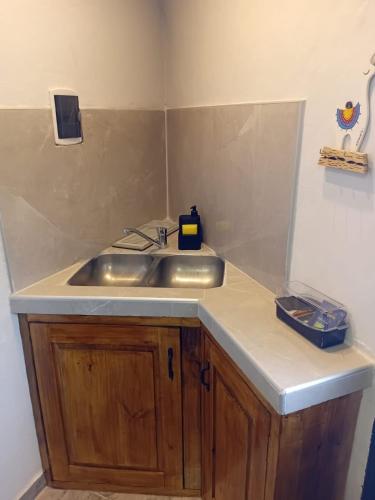 a kitchen with a sink and a counter top at Cafayate suite in Cafayate