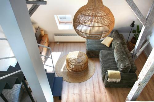 Χώρος καθιστικού στο Boho Apartment Kołobrzeg