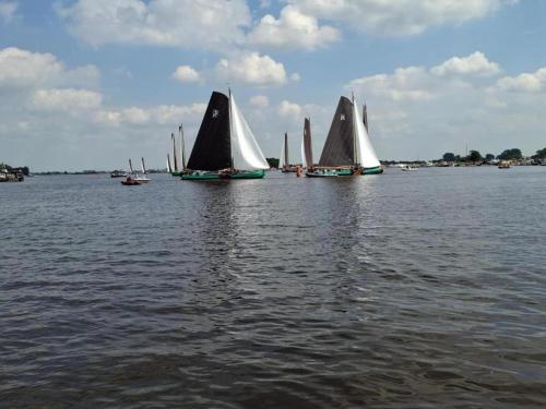 a group of sailboats on a large body of water at Holiday Home in Yn e Lijte with Water Sports in Grou