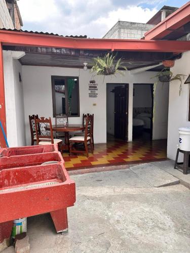 Kawasan patio atau luaran di Hostal La Fuente