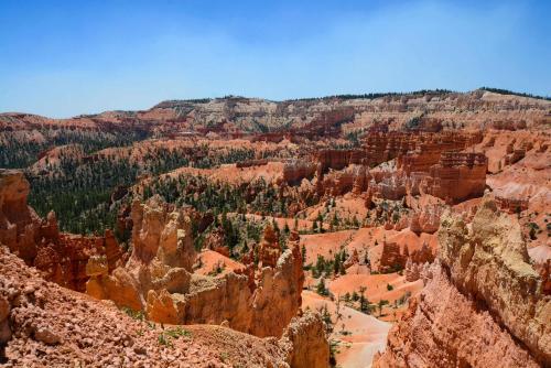 a view of a canyon with red rocks at Yurt Overlook #7 with AC and Private Bath 2 Kings in Orderville