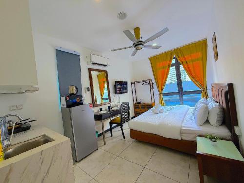 Katil atau katil-katil dalam bilik di Neu Suites By RASBO Galaxy Suites