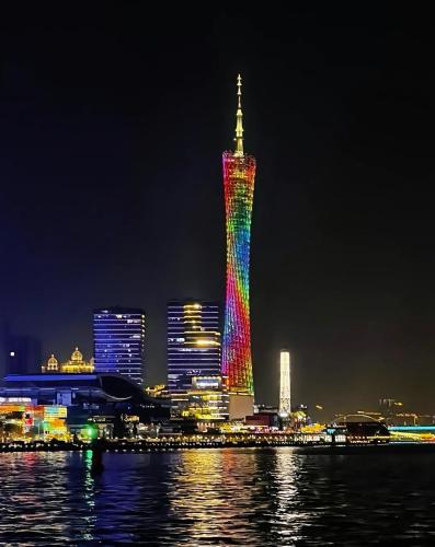 Ein allgemeiner Blick auf Guangzhou oder ein Stadtblick von des Hotels aus