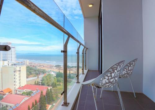 Balkón nebo terasa v ubytování Cát's Home - CSJ Vũng Tàu Tower, Walking-To-Beach & HighClass