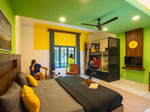 Voodi või voodid majutusasutuse The Hosteller Wayanad, Vythiri toas