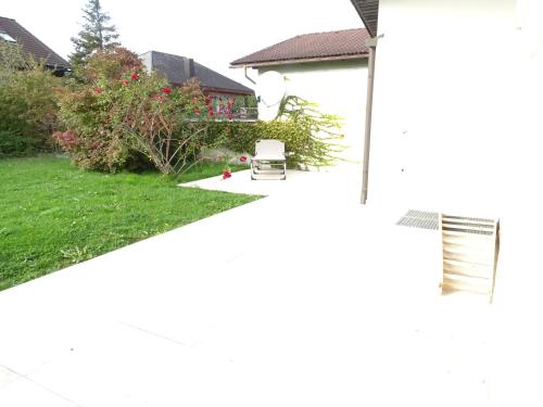 a view of a yard with a lawn at Haus Dr Beirergasse in Wiener Neustadt