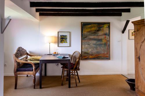 Et opholdsområde på Wohnung im Grünen cottage33