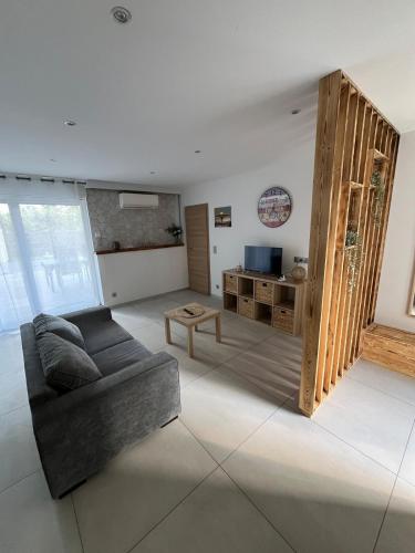 Χώρος καθιστικού στο Cozy loft 1 rdc