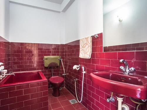 Koupelna v ubytování Hotel Khumbila