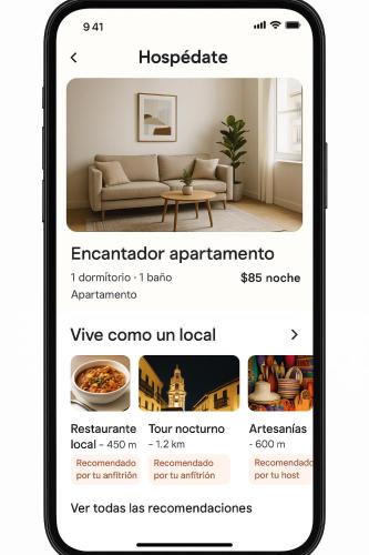 a screenshot of the home page of a house webpage on a phone at hotel mmmm in Barranquilla