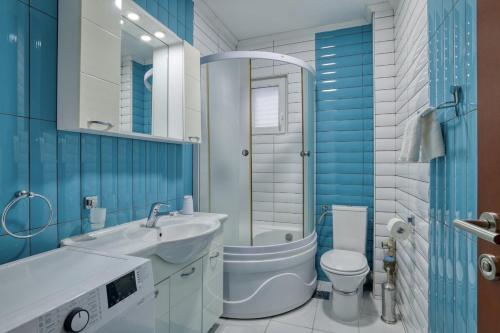 Koupelna v ubytování Seabreeze Rafailovici