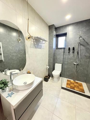 Koupelna v ubytování Devdaraki Apartments N 113