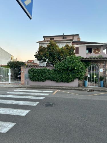 a crosswalk on a street in front of a building at Casa Mammai in San Sperate