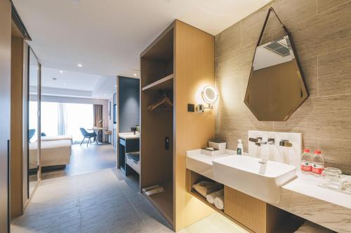 Koupelna v ubytování Atour S Hotel Shanghai Xujiahui Tianyaoqiao