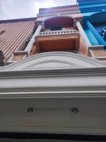 a close up of the top of a building at mstay in Bangkok