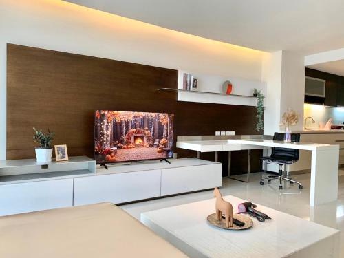 Ruang duduk di Sathorn Prime Residence 2BR #Bangkok