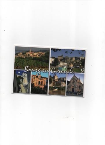 a collage of pictures of buildings on a wall at A l'Escale in Gauriac