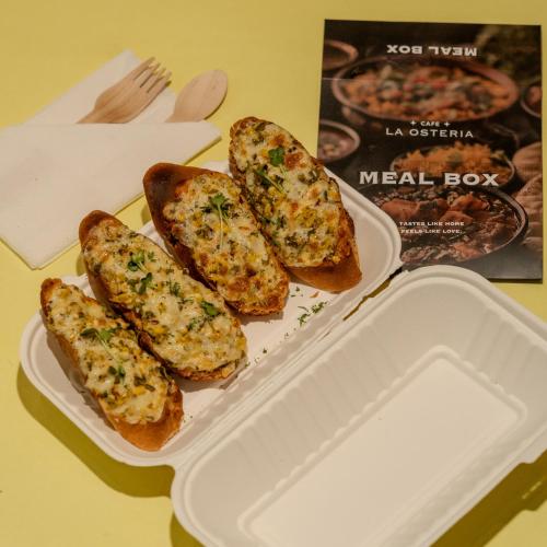 a styrofoam lunch box with some food in it at Stay Studio Hotel & Residences in Gurgaon