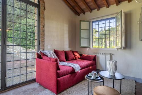 Posezení v ubytování Relais Badia a Passignano